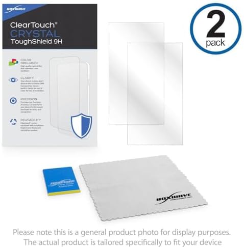 BoxWave Screen Protector Compatible with DEEBYCOO LCD Writing Tablet (9.5 in) - ClearTouch Crystal ToughShield 9H (2-Pack), Clear 9H Tough Flexible Film Screen Protector