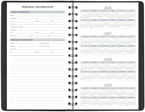AT-A-GLANCE 2027 Appointment Book Planner, Daily, 5" x 8", 24-Hour, Black (702030527)