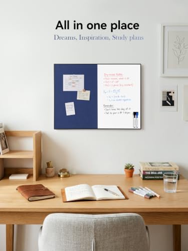 ARCOBIS Cork Board White Board Combo for Wall