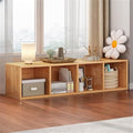 Lateral Filing Lumber Bookshelves Shelves Solid Wood Bookshelf, Floor-standing Storage Rack, Low Bookcase, Cube Storage Unit, Household TV Cabinet, Bay Window Cabinet Natural 50"L x 9"W x 13"H