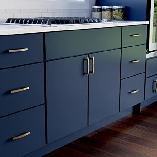 Franklin Brass Pierce (5-Pack) Cabinet Handles 4' Hole Center Champagne Bronze Kitchen Drawer, Gold Pulls, Dresser, Furniture Hardware P29615K-CZ-B