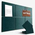 36" x 24" Large Felt Bulletin Board 1/2" Thick, Forest Green