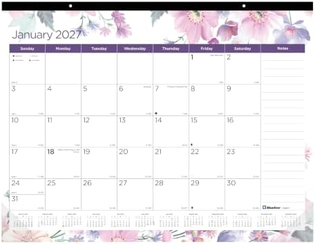 Blueline® 2027 Colorful Monthly Desk Pad Calendar, 12 Months, January to December, 22" x 17", Passion (C194113)