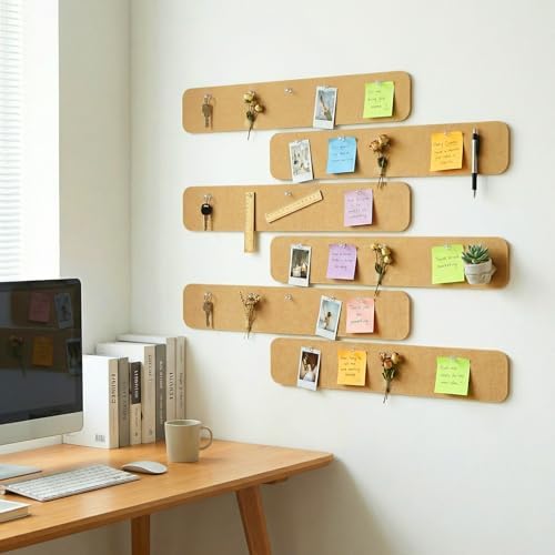 5 Pack Felt Bulletin Board Strips, 13x2 Inch Pin Board, Cork Boards