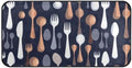 Aslsiy Kitchen Rug Cutlery Utensil Fork Knife Area Rug Spoon Floor Comfort Mats Welcome Mat for Bedroom Living Room Doormats Home Decor 39" X 20"