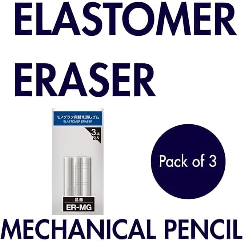Tombow Mechanical Pencil 0.5mm, Navy & Gray with Eraser Refills Set
