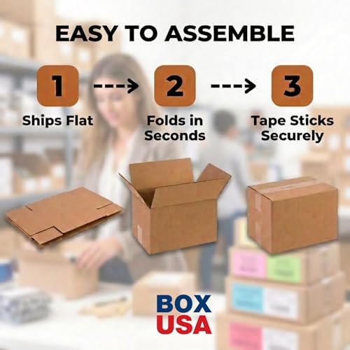BOX USA 4x4x36 Tall Corrugated Boxes, Tall, 4L x 4W x 36H, Pack of 25 | Shipping, Packaging, Moving, Storage Box