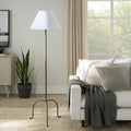 Nourison Home 66" Black Wrought Iron Heritage Metal Slim Tripod Standing Floor Lamp for Modern, Industrial, Minimalist Living Room, Bedroom, Dining Room, Reading