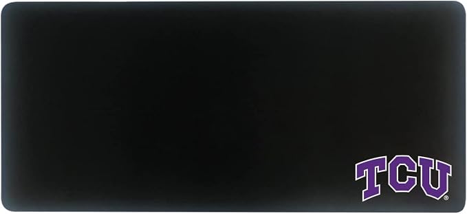 Texas Christian University Classic Cloth Desk Mat, Durable Office Supplies, Non-Slip Base, Responsive Desk Pad with Smooth Cloth Surface, Black