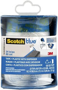 ScotchBlue Tape and Plastic with Dispenser, 24 Inch Wide, PT2093-24-S
