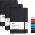ViVin 3 Pack A5 Hardcover Lined Notebook,192 pg College Ruled 5.5x8.3