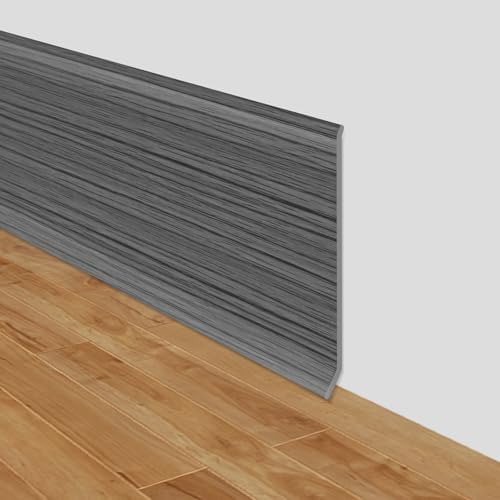 LSGCQ Vinyl Baseboard Molding Trim 4 Inch Self-Adhesive Vinyl Wall Base