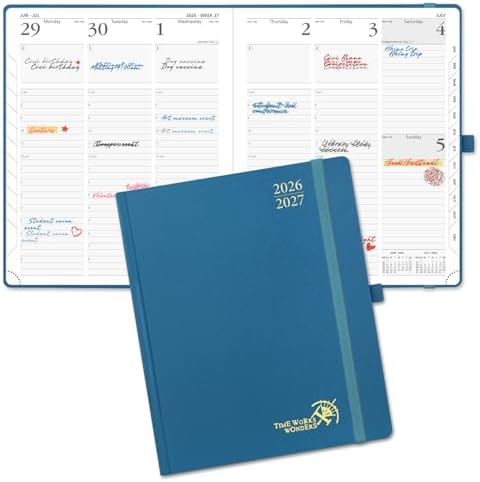 POPRUN 2026-2027 Academic Planner,8.5" x 10.5", Weekly and Monthly Calendar