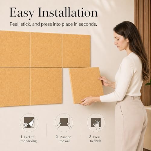 Felt Bulletin Board Tiles, Large Cork Board Alternative,24 x 36 in