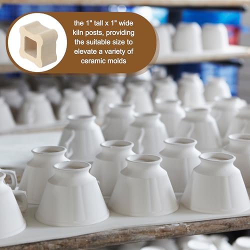 Nuanchu 8 Pack Kiln Post High Alumina Kiln Posts, 1/2 x 1"