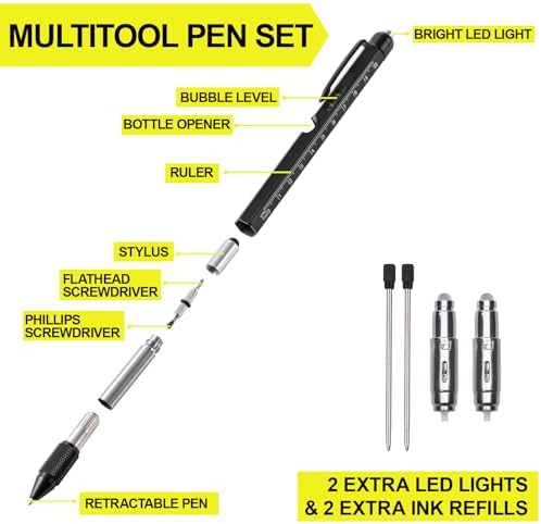 9 in 1 Multitool Pen Set, Black, 1 Pack