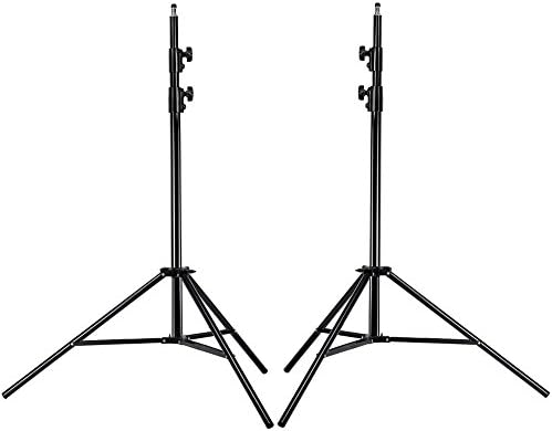 NEEWER PRO 9feet/260cm Spring Loaded Heavy Duty Photography Photo Studio Light Stands with 1/4" Screw & 5/8 Stud for Video, Portrait and Photography Lighting (2 Packs)