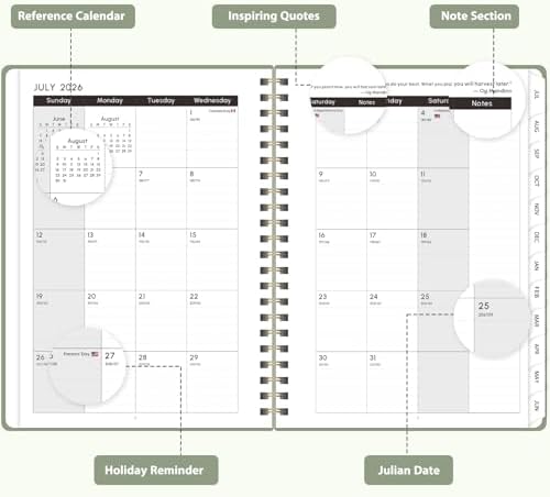 Planner 2026-2027, Weekly and Monthly Academic Planner, July 2026 - June 2027, Hardcover Calendar Agenda Book for School Year Planning, School Supplies for Teacher and Student, Letter Size(8.5'' x 11'')