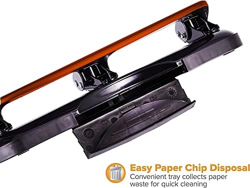 Bostitch Office EZ Squeeze 20 Sheet Standard 3 Hole Punch, Metal Construction, Red (2220-RED)
