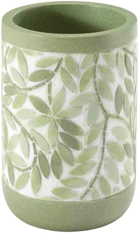Avanti Linens - Tumbler, 100% Hand-Painted Resin Bathroom Accessories, Botanical Home Decor (Stratford)