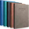 SATINIOR 5 Pack A4 Notebooks Leather Softcover Journal, Mixed Color