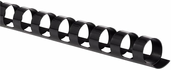 Mead CombBind Binding Spines/Spirals/Coils/Combs, 7/16", 70 Sheet Capacity, Black, 125 Pack (4000133)