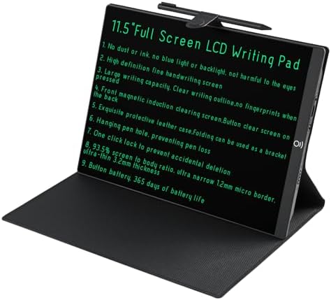 LCD Writing Tablet 11.5in, Bezel-Free Digital Notepad Ultra-Slim Reusable