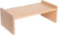 Bamboo Monitor Stand for Desk, 3-Level Adjustable Monitor Riser, Wooden Desktop Shelf Organizer, Portable and adjustable Laptop Stand for Desk, Macbook stand and Computer Tower Stand, TV Riser Printer Stand, Space Saving Desk Shelf