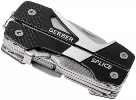 Gerber Splice EDC Multitool Pocket Knife with Scissors, Bottle Opener,Black