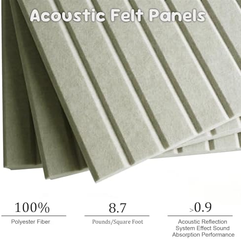 Large Felt Bulletin Board with Self-Adhesive | 6 Pack 36"x24" Cork Board Alternative | Notice Boards with 35 Pushpins, Secure and Easy to Install, Home Office Decor Classroom Decor - Sage Green