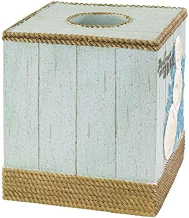 Avanti Linens - Tissue Box Cover, Guest Bathroom Essentials, Beach Inspired Home Decor (Beachcomber Collection)