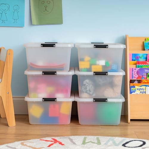 IRIS USA 6-Pack 18 Quart Clip Box with Latching Lid