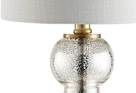 JONATHAN Y February 21" Stacked Sphere Table Lamp, Mercury Glass/Brass Gold