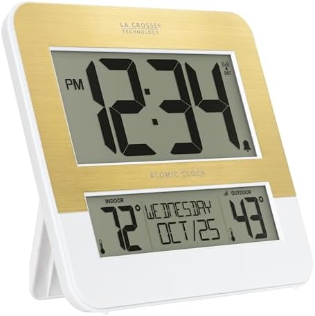La Crosse Technology L73859 Two-Tone Atomic Digital Clock with Temperature