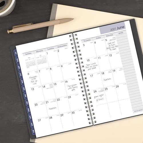 AT-A-GLANCE Planner 2026-2027 Weekly & Monthly Academic 12-Month July-June, 5" x 8", DayMinder, Charcoal (AYC20045)