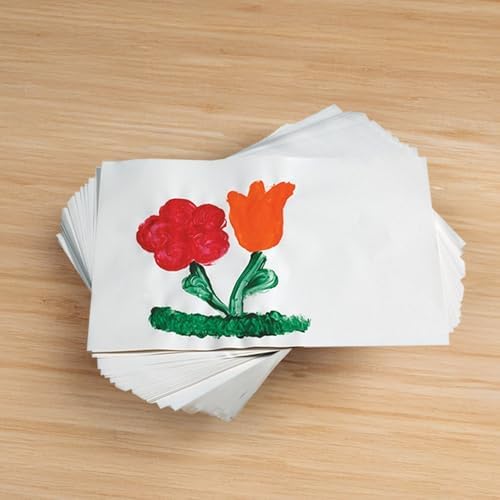 School Smart Finger Paint Paper, 60 lb, 16 x 22 Inches, White, 500 Sheets