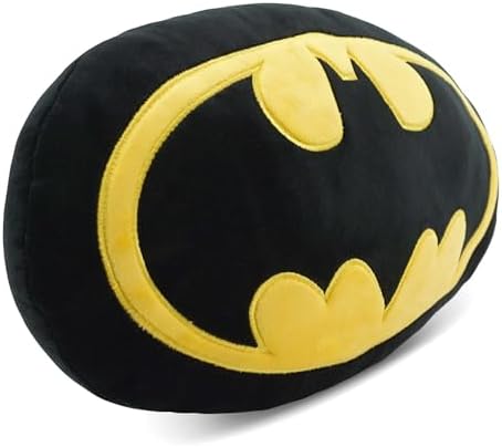 Northwest Batman Classic Logo Cloud Pillow 12" – Superhero Plush Stuffed Toy, Kids & Adults Room Decor, Gift for Batman Fans