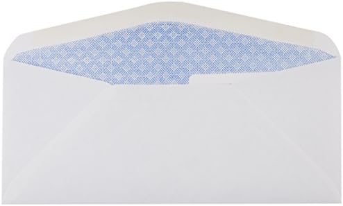 Amazon Basics #9 Double Window Security Gummed Business Envelopes for Invoices,500 Count, White (Pack of 5)