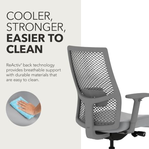 HON Ignition 2.0 ReActiv Ergonomic Office Chair, Lumbar Support, Steel