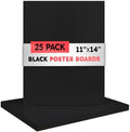 Hygloss Medium Poster Board 11x14-25 Count Bulk Pack - 10 Pt. Thickness Black Poster Board Paper for Projects, Presentations, Displays, Signs, Crafts - Blank Posterboard Multipack 11" x 14"