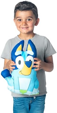 Northwest Bluey Happy Bluey Cloud Pillow 12" – Plush Kids Stuffed Toy, Cartoon Character, Bedroom Decor, Gift for Girls & Boys