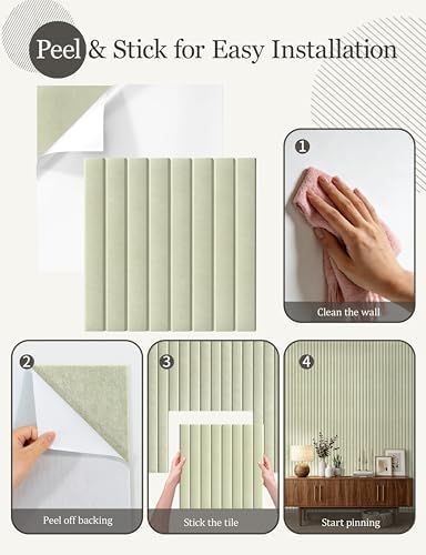 Large Felt Bulletin Board 48x36 Cork Board for Office - Sage Green