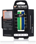 Gruv Gear Fret Wrap & Guitar Mute, Fretwrap for Acoustic, Electric & Bass | String Dampener Recording, Tapping & Practice Accessory (1 Pack, Small Green/Yellow/Blue, Fits 4 String Bass, 6 String