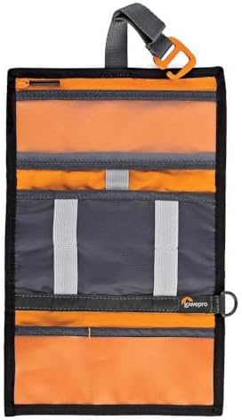 Lowepro GearUp Pouch Mini, Travel Essentials Case, Phone Cord & Cable Case, Made of Recycled Fabric, Grey