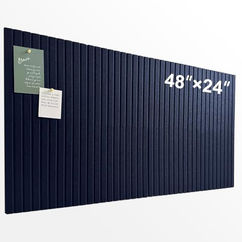Large Felt Bulletin Board 48" x 24", Dark Blue
