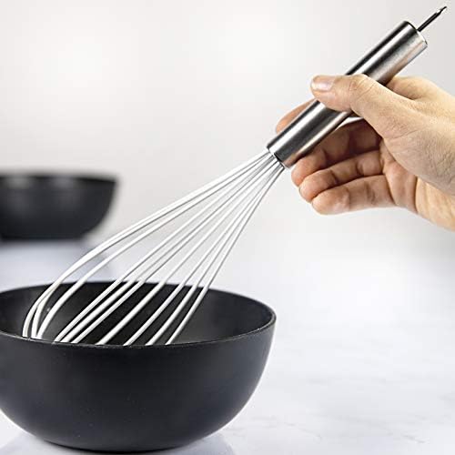 Cook With Color 10 Piece Nylon Cooking Utensil Set with Holder, Kitchen Tools and Gadgets with Rounded Copper Handles (Ombre Grey)