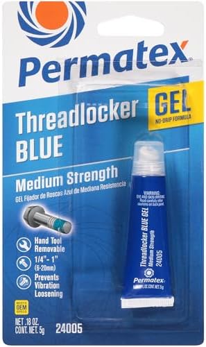 Permatex 24005 Medium Strength Threadlocker Blue Gel, 5 g