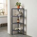 Honey-Can-Do Grey 4-Tier Corner Shelf