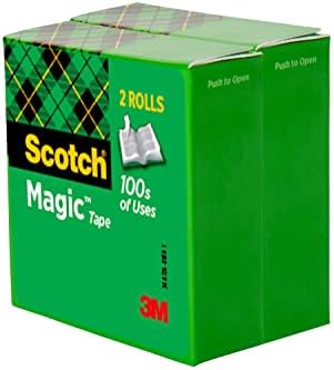 Scotch Magic Tape, 2 Rolls, Numerous Applications, Invisible, Engineered for Repairing, 1/2 x 2592 Inches, Boxed (810-2P12-72) (Pack of 2)