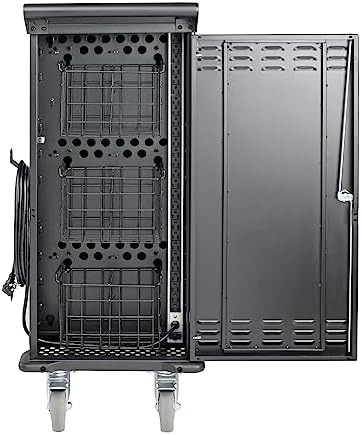 Tripp Lite 21-Port AC Mobile Charging Cart Storage Station for Chromebooks, iPads, Laptops, Tablets, Black (CSC21AC)